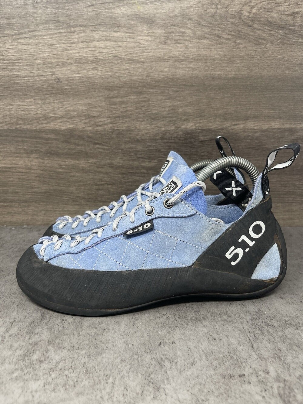 Five Ten 5.10 Guide Tennie Mens Size 7.5 Blue Suede Stealth Climbing Shoe